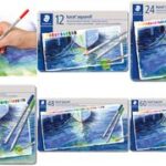Staedtler aquarelkleurpotloden, metalen etui van 12 stuks