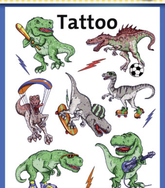 Tijdelijke tatoeages 'Dino' voor kinderen