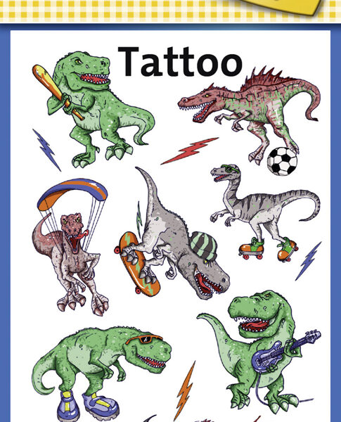 Tijdelijke tatoeages 'Dino' voor kinderen