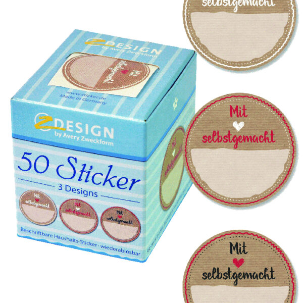 Zelfklevende stickerrollen 'Zelfgemaakt'