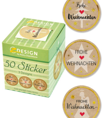 Avery etiketten op rol, kerstontwerp