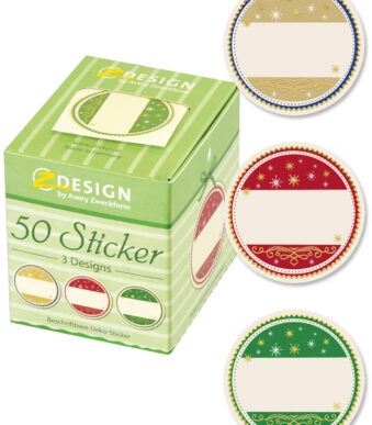 Avery etiketten op rol, kerstontwerp