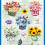 Avery Bloemenboeket Stickers Creatief