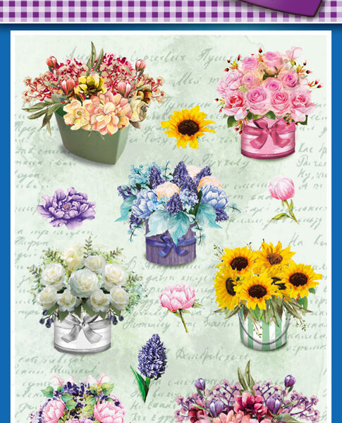 Avery Bloemenboeket Stickers Creatief