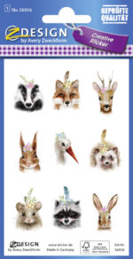 Avery Stickeretiketbundel 'Boho-dieren' Paasstickers