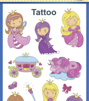 Tattoo-stickers voor kinderen 'Prinsesje'