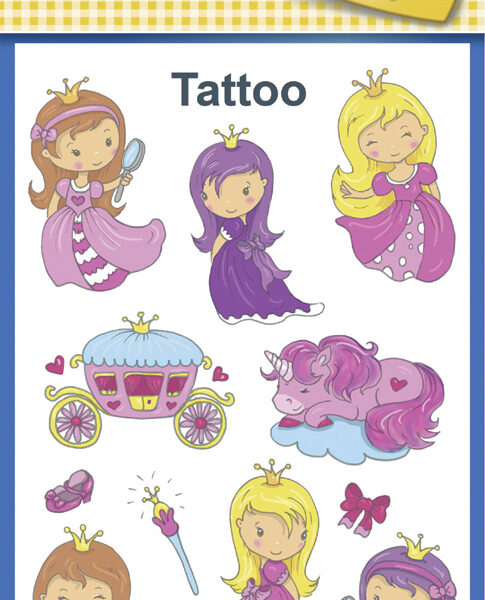 Tattoo-stickers voor kinderen 'Prinsesje'