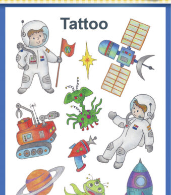 Kinder Tijdelijke Tatoeages 'Ruimte'