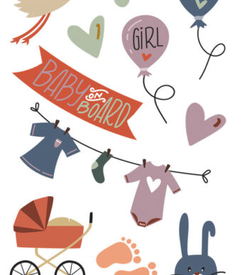 Etiketstickers 'Baby' voor creatief gebruik