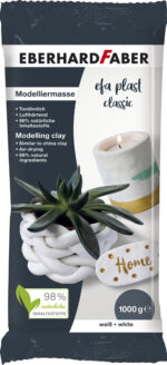 EBERHARD FABER boetseerklei EFA Plast classic, wit, 1.000 g