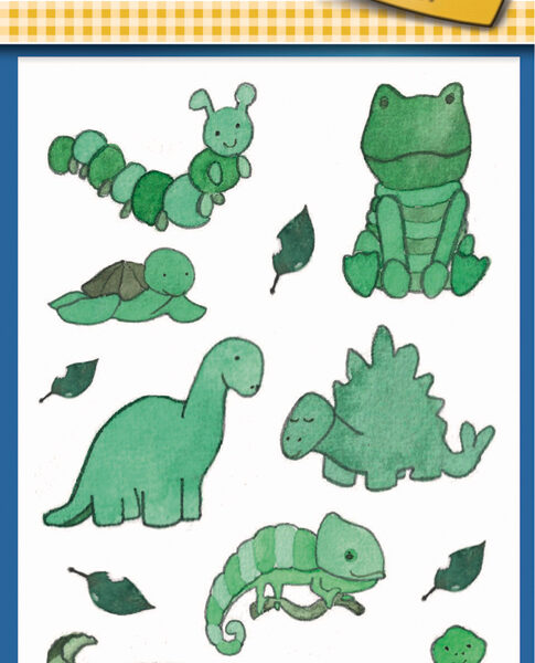 Avery Zelf Ontwerp Kinder-Papieren Stickers, Groen