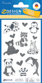 Avery Zelfklevende Papieren Zwart-witte Kinderstickers