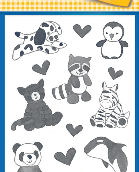 Avery Zelfklevende Papieren Zwart-witte Kinderstickers