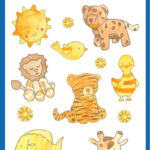 Avery Papieren Stickers voor Kinderen, geel