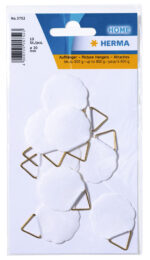 HERMA fotolijst hanghaakjes diameter 30 mm, papier met geïntegreerde stof, wit