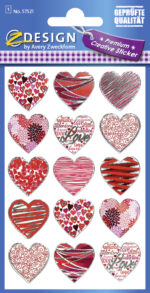 Creatieve hartstickers van effectfolie