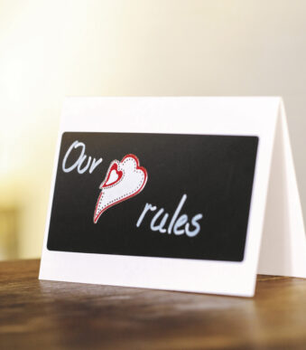 Creatieve hartstickers van effectfolie