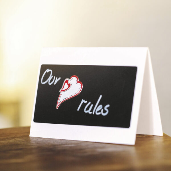 Creatieve hartstickers van effectfolie