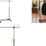 Uitschuifbare garderobestandaard EXTEND, zwart/chroom