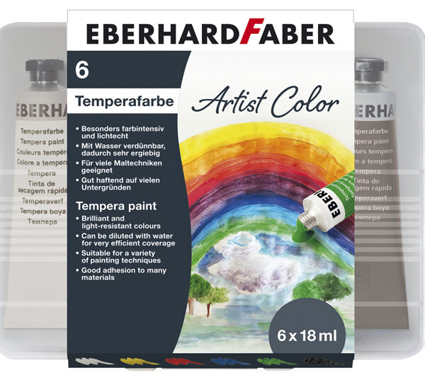 EBERHARD FABER plakkaatverf Artist Color, 6 stuks in etui