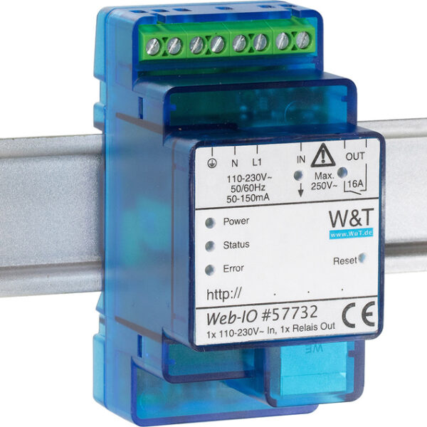 W&T Web-besturing, 4.0 Digitaal, 1x 230V Ingang, 1x Relaisuitgang