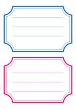 Herma Boeketiketten, blauwe/rode rand