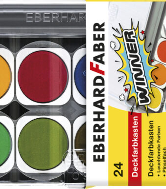 EBERHARD FABER waterverfdoos WINNER, 24 kleuren