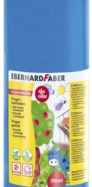 EBERHARD FABER vingerverf EFA Color, ftaloblauw, 750 ml