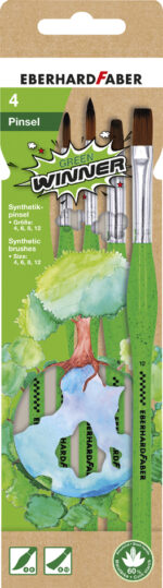 Eberhard Faber synthetische haarpenseel-set groen winter
