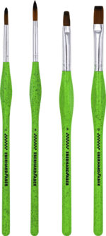 Eberhard Faber synthetische haarpenseel-set groen winter