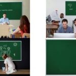 Krijttafel Extra Lijn, 90 x 60 cm, donkergroen