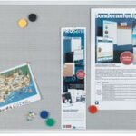 Franken Pin en Mag-bord X-tralijn, 900 x 600 mm, grijs