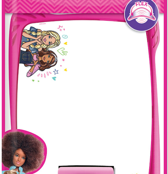 Maped schrijfbord Barbie, droog uitwisbaar, wit