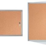 Vitrinekast X-tra!Line, 3 x A4-formaat, kurkachterwand