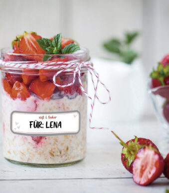 Producttitel in het Nederlands: Huishoudelijke rechthoekige etiketten met opschrift