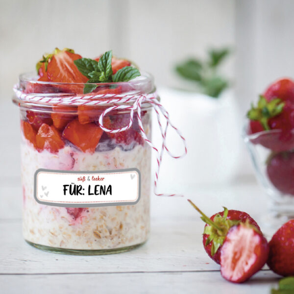 Producttitel in het Nederlands: Huishoudelijke rechthoekige etiketten met opschrift