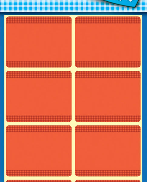 Avery Zelfontwerp Diepvrieslabels Huis, rood