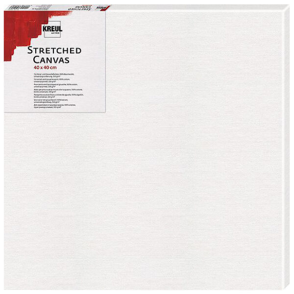 Gespannen canvas, 400 x 400 mm, wit