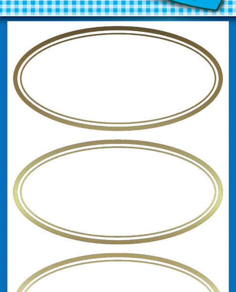 Ovalen huishoud-etiketten van Avery Z-Design.