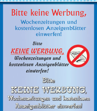 Etiketten 'Geen reclamedrukwerk'