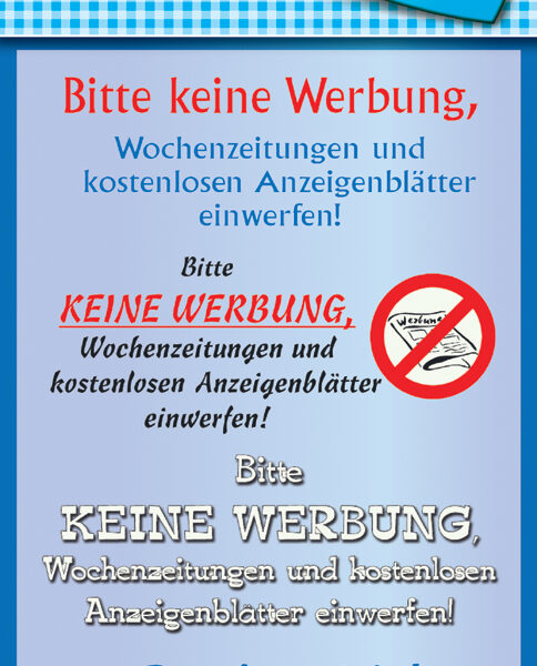 Etiketten 'Geen reclamedrukwerk'