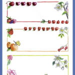 Huishoudelijke fruitstickers met afneembare lijst