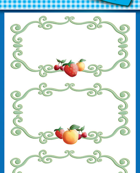 Huishoudelijke etiketten 'Designkader', Z-Design