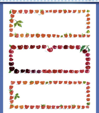 Huishoud-etiketten 'Bessen & Kersen'