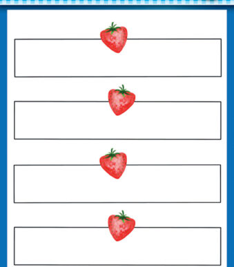 Huishoudelijke etiketten 'Aardbei'