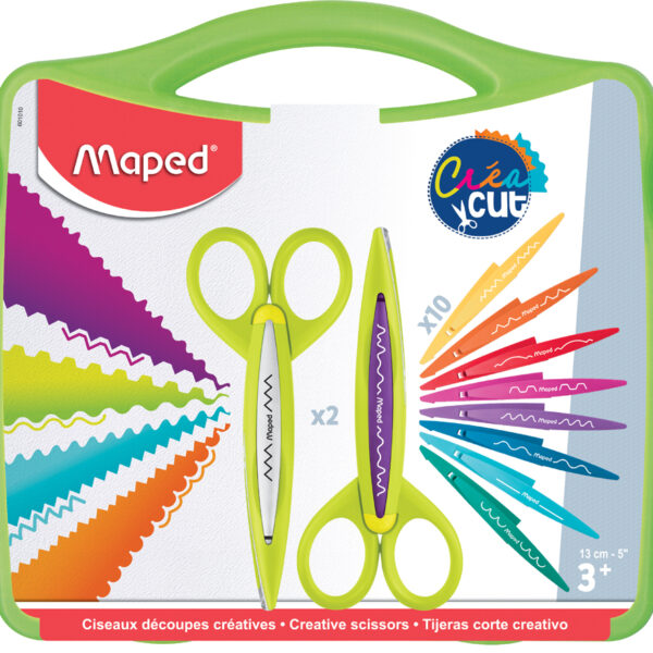 Mapedcassette voor contourknippen, 10 verschillende knipvormen.