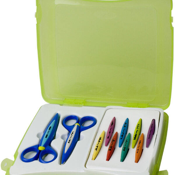 Mapedcassette voor contourknippen, 10 verschillende knipvormen.