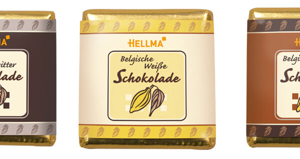 HELLMA Belgische chocolade tabletjes, in ronde silo