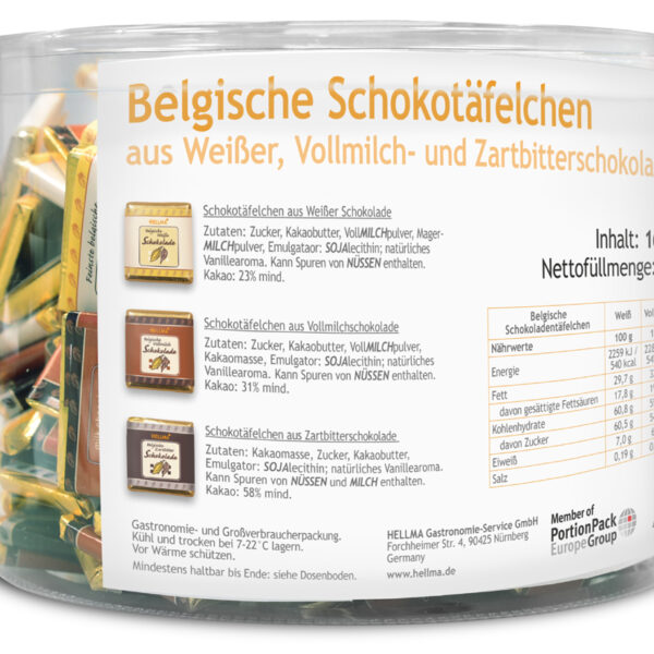 HELLMA Belgische chocolade tabletjes, in ronde silo