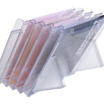 Bureaudisplay A4-staand, 5 vakken, transparant